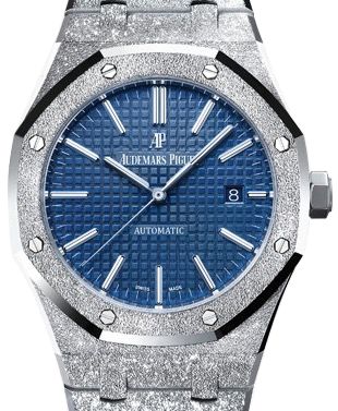Audemars Piguet Royal Oak Frosted Gold 15410BC.GG.1224BC.01 Blue Index White Gold 41mm Automatic - BRAND NEW