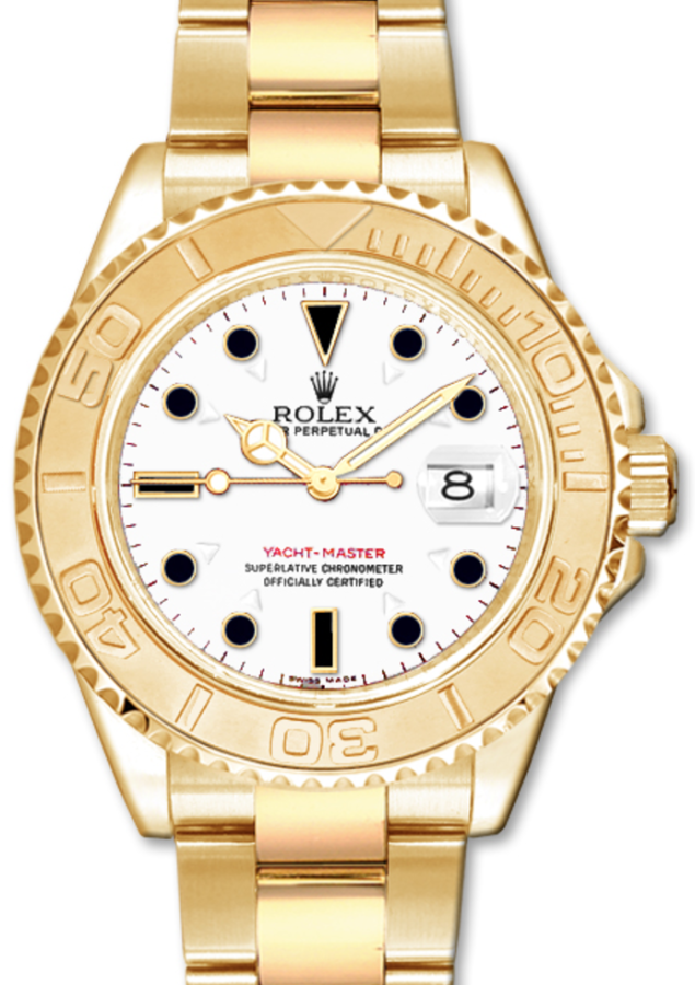 Rolex Yacht-Master 40 Yellow Gold White Dial Oyster 16628