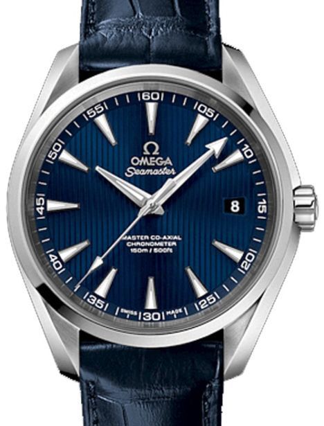 Omega Seamaster Aqua Terra 150M Master Co-Axial Chronometer Stainless Steel 41.5mm Blue Dial Alligator Leather Strap 231.13.42.21.03.001 - BRAND NEW