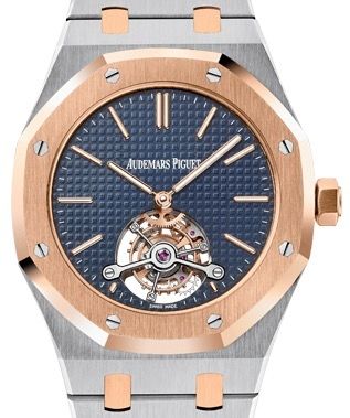 Audemars Piguet Royal Oak Tourbillon Extra-Thin 26517SR.OO.1220SR.01 Blue Index Rose Gold Stainless Steel 41mm Hand-Wound - BRAND NEW