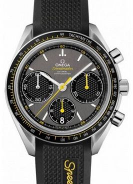 Omega 326.32.40.50.06.001 Speedmaster Racing Co-Axial Chronograph 40mm Grey Index Stainless Steel Rubber BRAND NEW