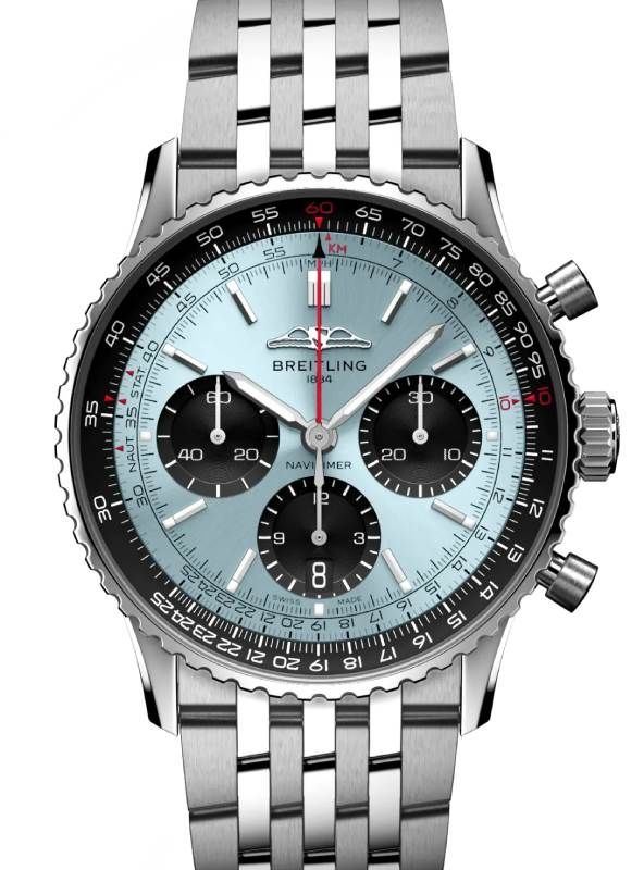 Breitling Navitimer B01 Chronograph 41 Stainless Steel Ice Blue Dial AB0139241C2A1