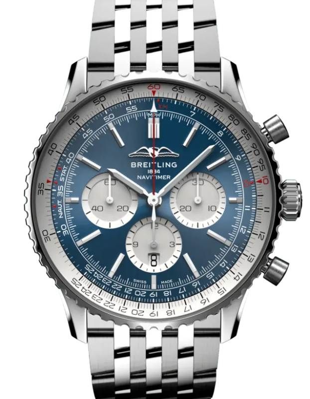 Breitling Navitimer B01 Chronograph 46 Stainless Steel Blue Dial AB0137211C1A1