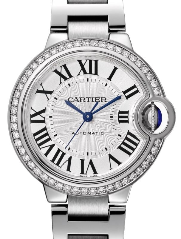 Cartier Ballon Bleu de Cartier 33mm Steel Diamond Bezel W4BB0016