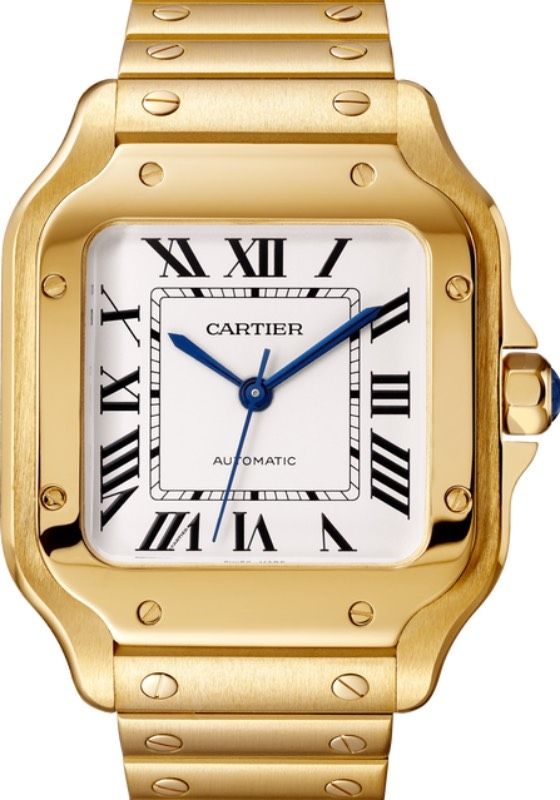 Cartier Santos de Cartier Medium Yellow Gold Silver Dial WGSA0030 - BRAND NEW