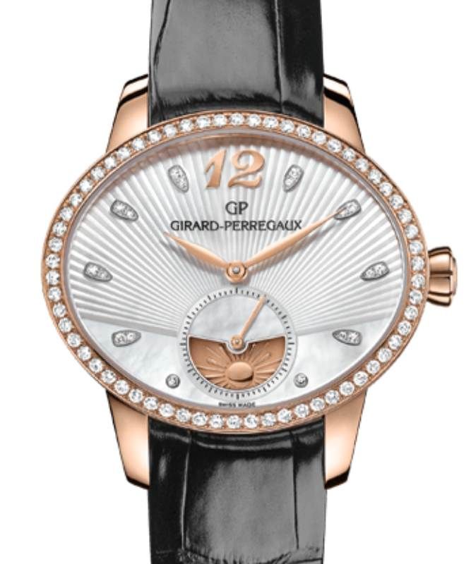 Girard Perregaux Cat's Eye Date and Night Pink Rose Gold/Diamonds Mother of Pearl Dial 80488D52A751-CK6A
