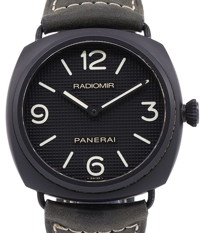 Panerai PAM 643 Radiomir Ceramica Ceramic Black Arabic / Index Dial & Smooth Leather Bracelet 45mm 