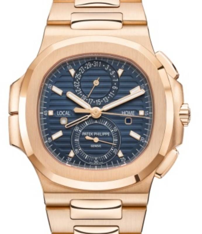 Patek Philippe Nautilus Flyback Chronograph Travel Time Rose Gold Blue Dial 5990/1R-001 - BRAND NEW