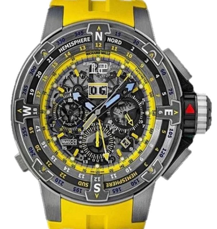Richard Mille Automatic Flyback Chronograph Regatta "Les Voiles De St Barth" Yellow RM 60-01