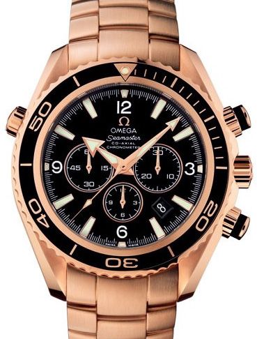 Omega 222.60.46.50.01.001 Planet Ocean 600M Co Axial 45.5mm Black Rose Gold BRAND NEW