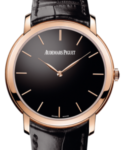 Audemars Piguet 15180OR.OO.A002CR.01 Jules Audemars Extra-Thin 41mm Black Index Rose Gold Leather BRAND NEW