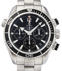 Omega 222.30.38.50.01.001 Planet Ocean 600M Co-Axial Chronograph 37.5mm Black Stainless Steel BRAND NEW