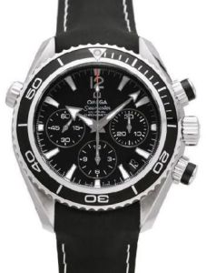 Omega 222.32.38.50.01.001 Planet Ocean 600M Co-Axial Chronograph 37.5mm Black Stainless Steel Rubber BRAND NEW