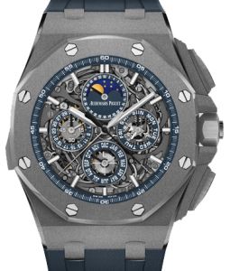 Audemars Piguet Royal Oak Offshore Grande Complication 26571TI.GG.A027CA.01 Openworked Index Titanium Rubber 44mm Automatic Chronograph - BRAND NEW