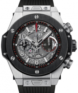 Hublot Big Bang Unico Skeleton Arabic Black Dial Ceramic Bezel Titanium Case Rubber Strap 45mm 411.NM.1170.RX - BRAND NEW