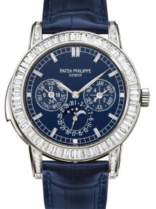 Patek Philippe 5073P-010 Grand Complications Day-Date Annual Calendar Moon Phase 42mm Blue Index Platinum Diamond Set Automatic BRAND NEW