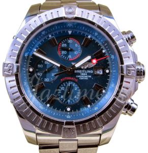 Breitling Super Avenger A13370 Men's 48mm Blue Baton Stainless Steel