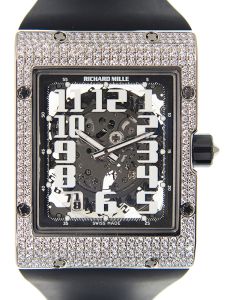 Richard Mille Automatic Winding Extra Flat White Gold/Full Diamond RM 016 AJ WG